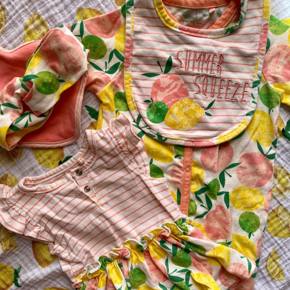 🍋Summer Squeeze 🍋 Jessica Simpson Baby Girl Clothing Bundle Sz 3-6 mos